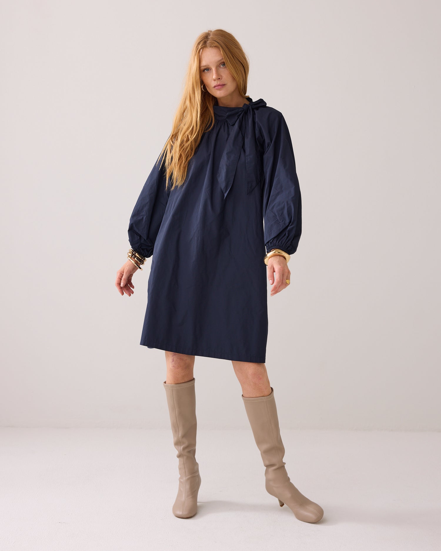 A-line taffeta dress