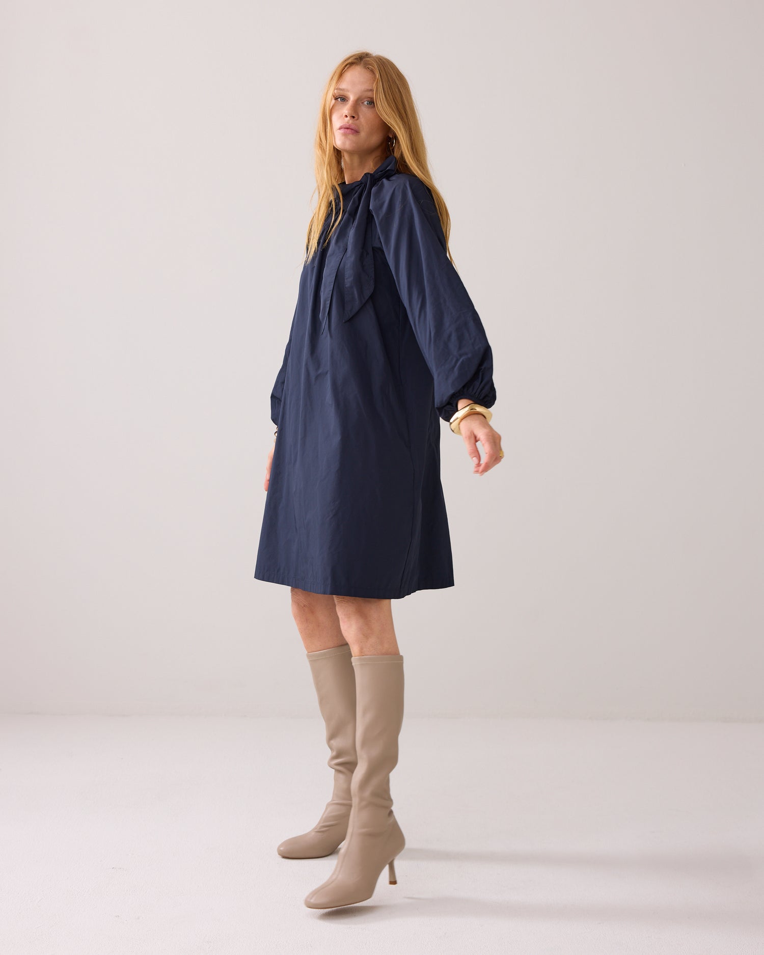 A-line taffeta dress