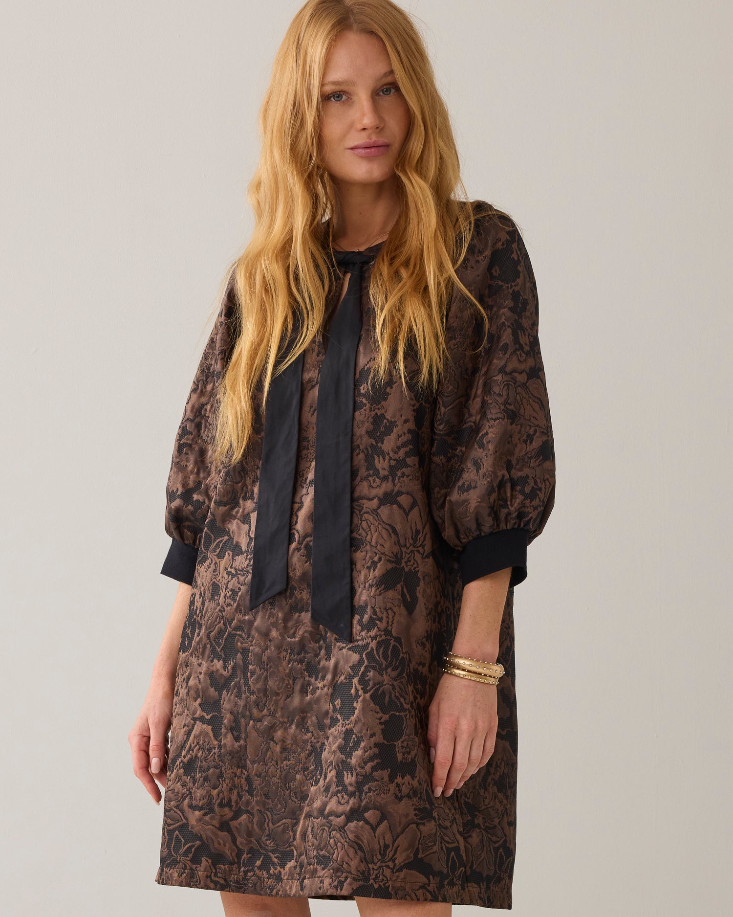 A-lijn jurk van jacquard-stof