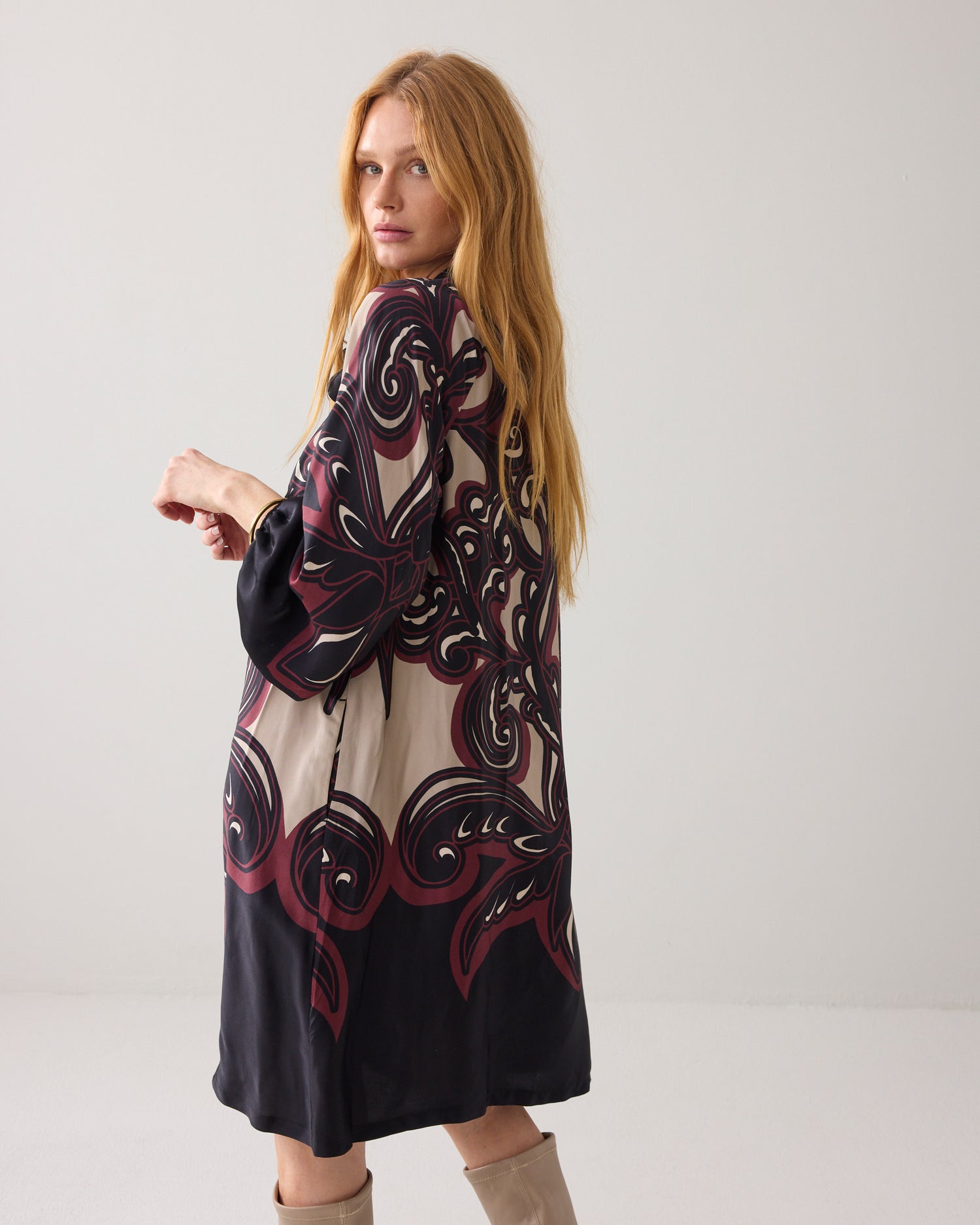 A-Linien-Kleid aus Satin
