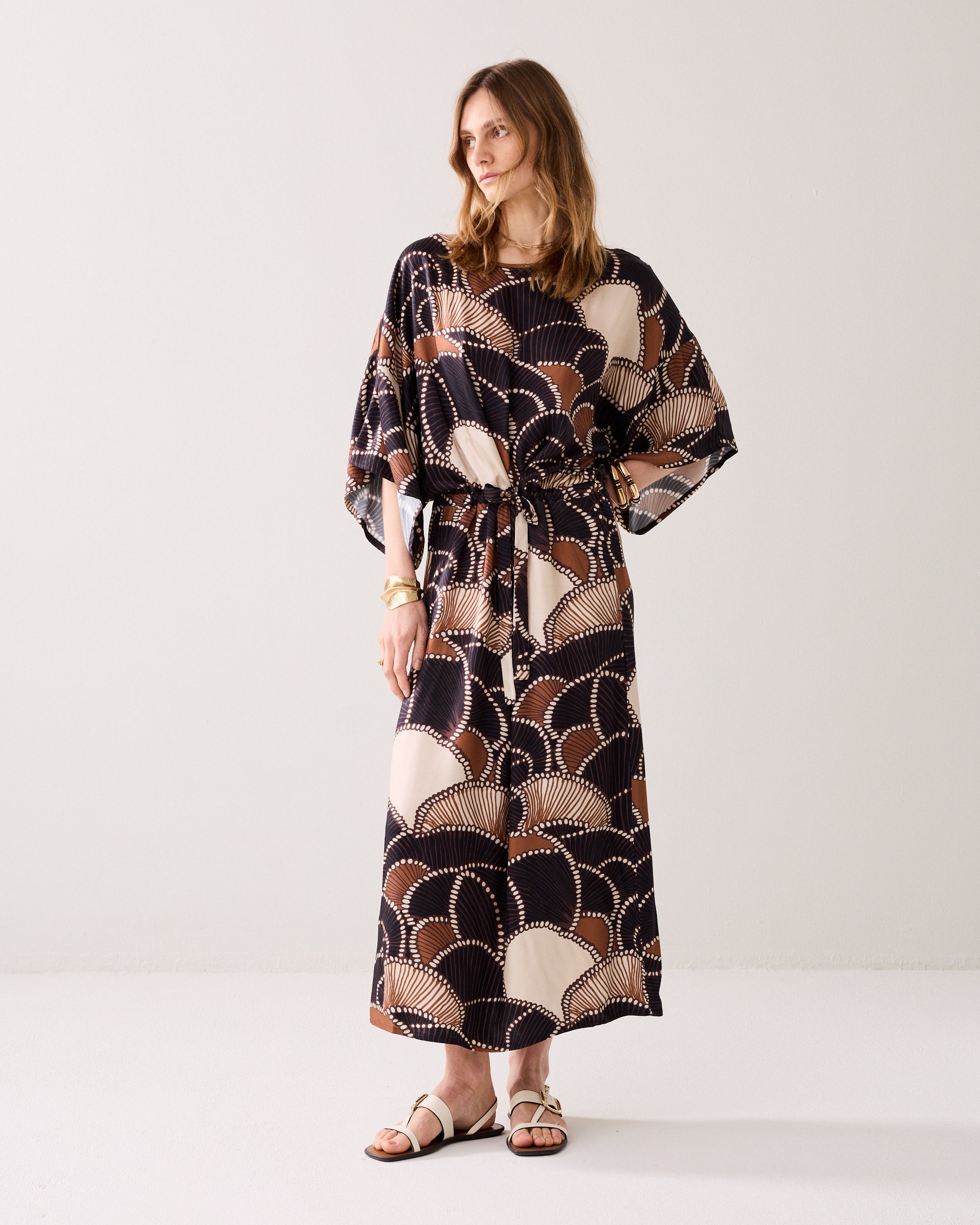 Midi-jurk silky kwaliteit