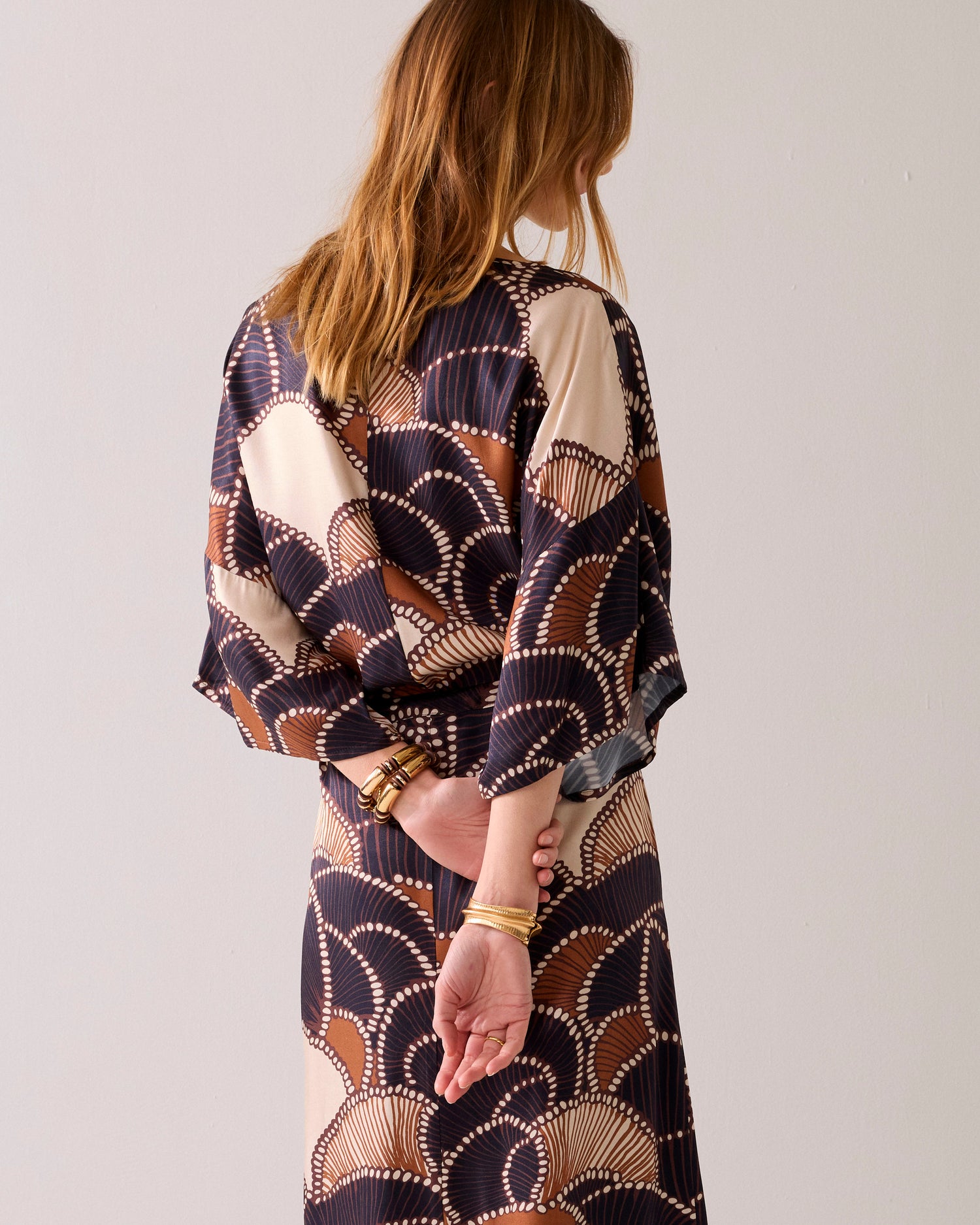 Robe midi en qualité silky