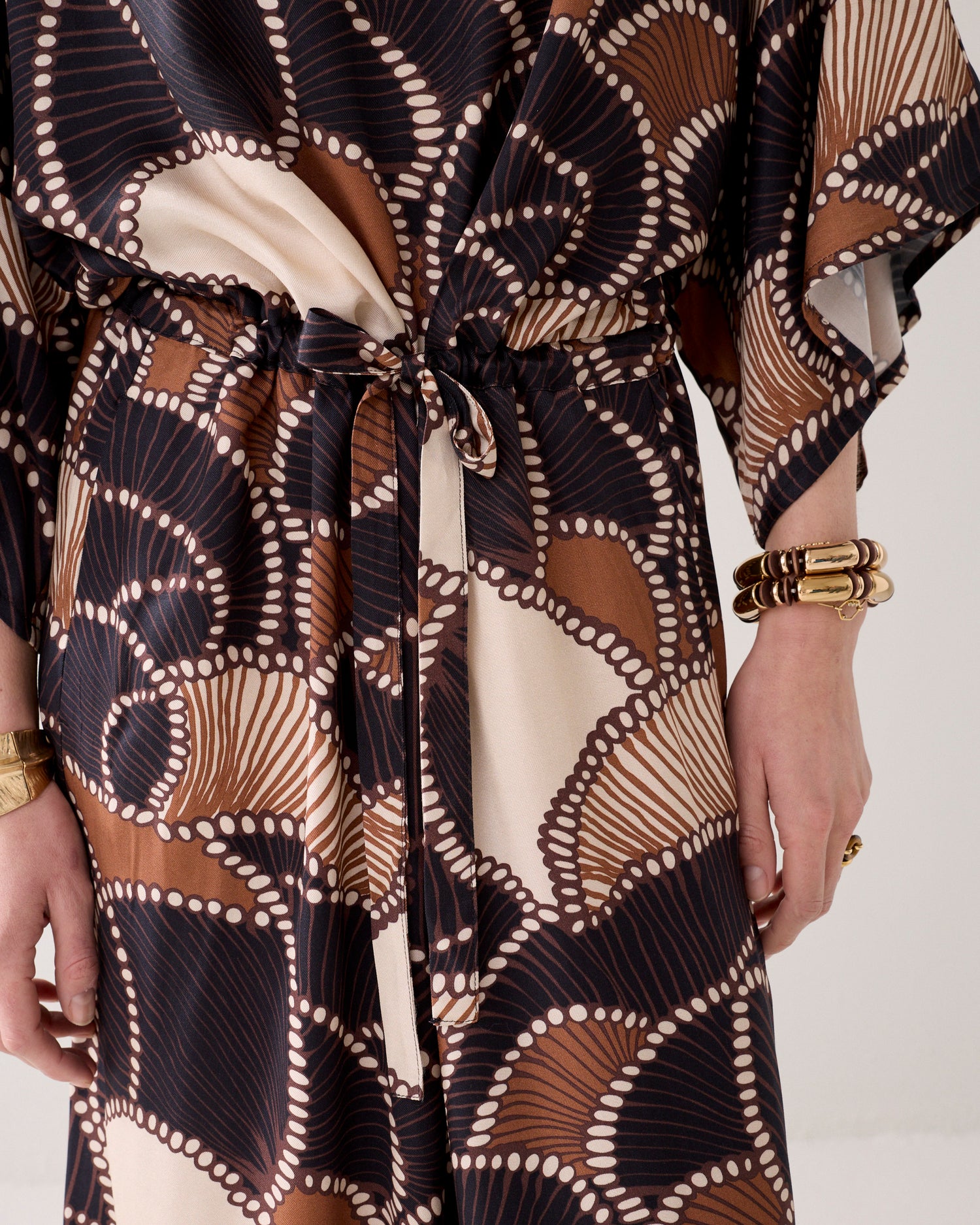 Robe midi en qualité silky