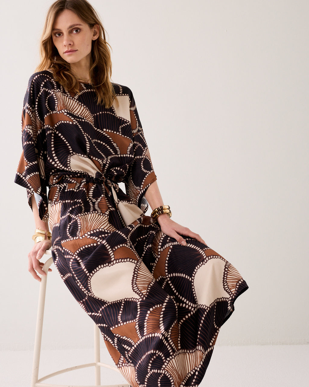 Midi-jurk silky kwaliteit