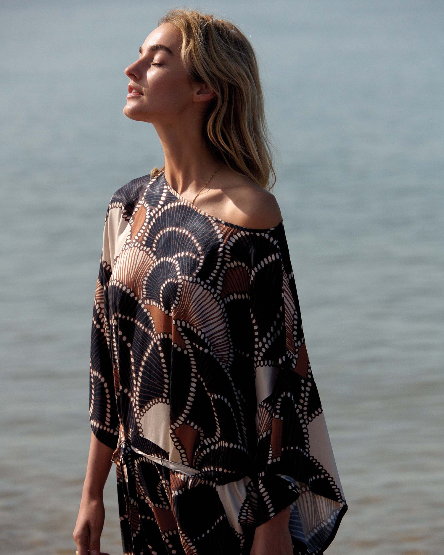 Robe midi en qualité silky