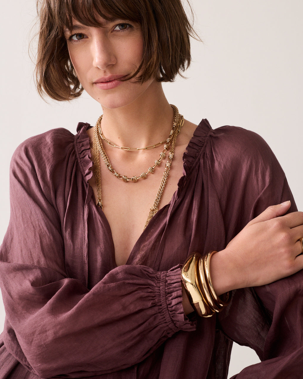 Robe longue cheville en coton stretch