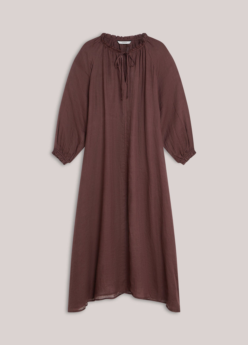 Robe longue cheville en coton stretch