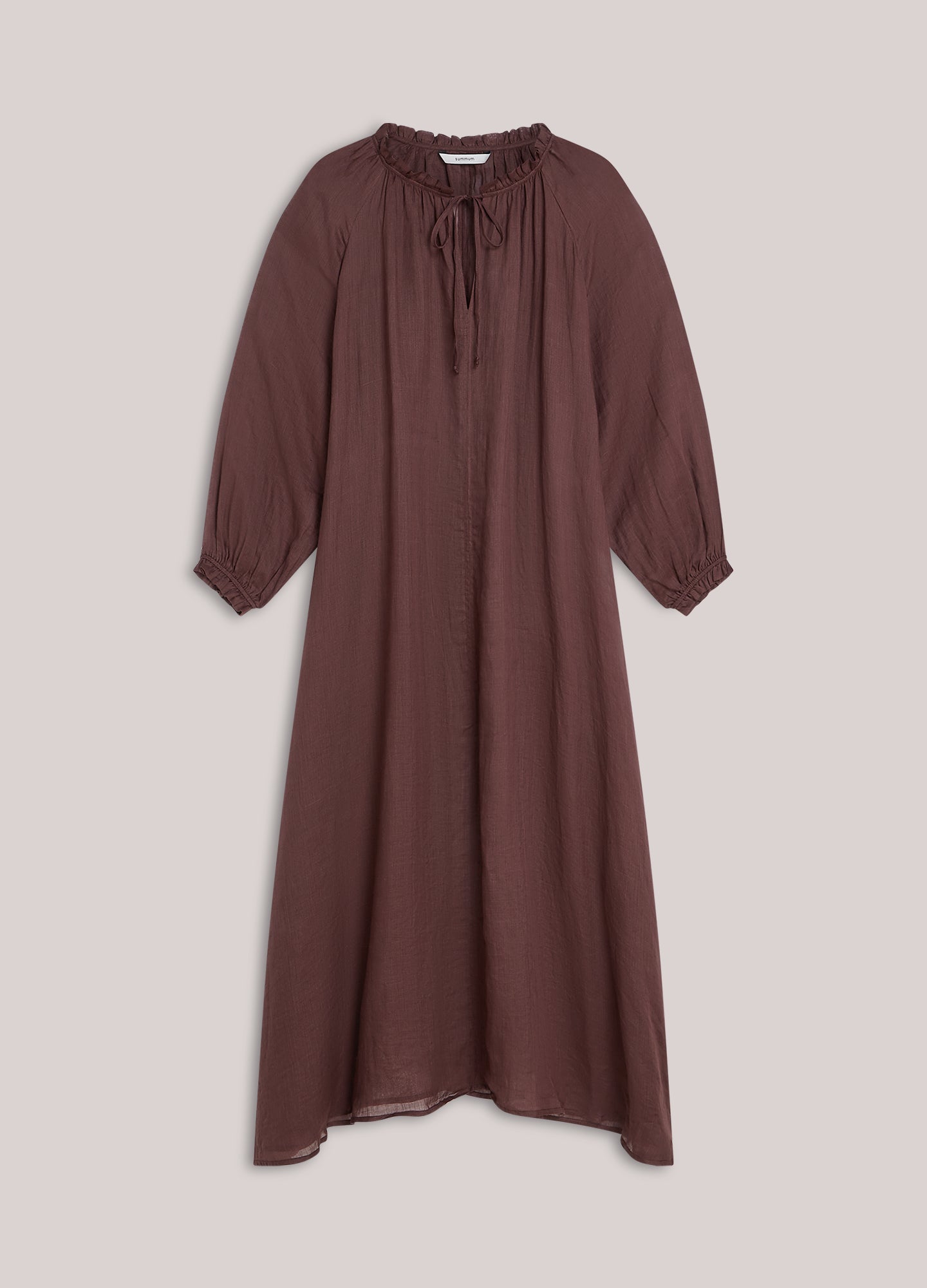 Robe longue cheville en coton stretch