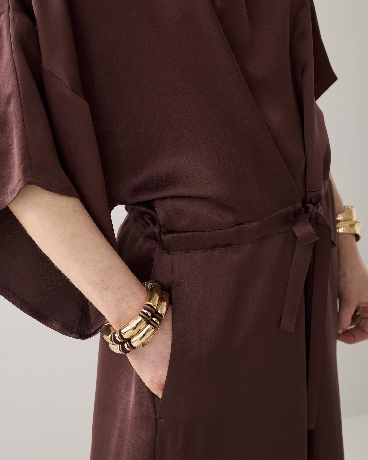 Robe midi en qualité silky