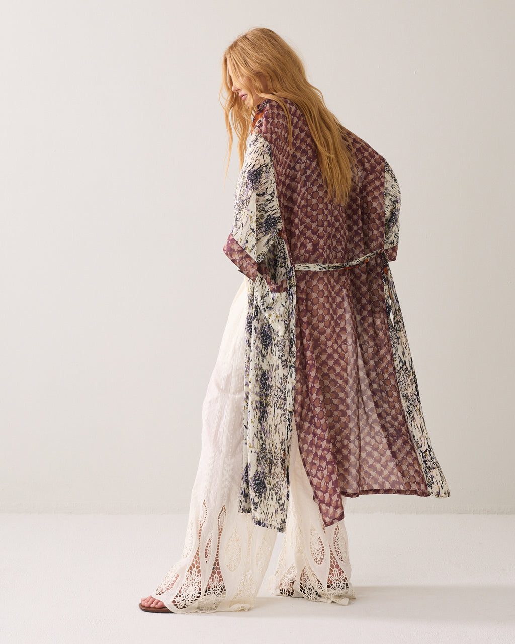 Robe longue jusqu’à la cheville en ramie