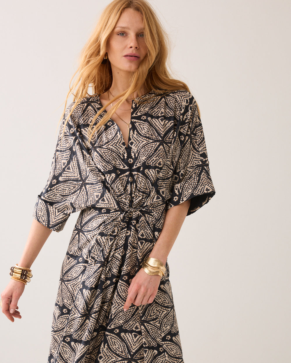 Maxi dress with print