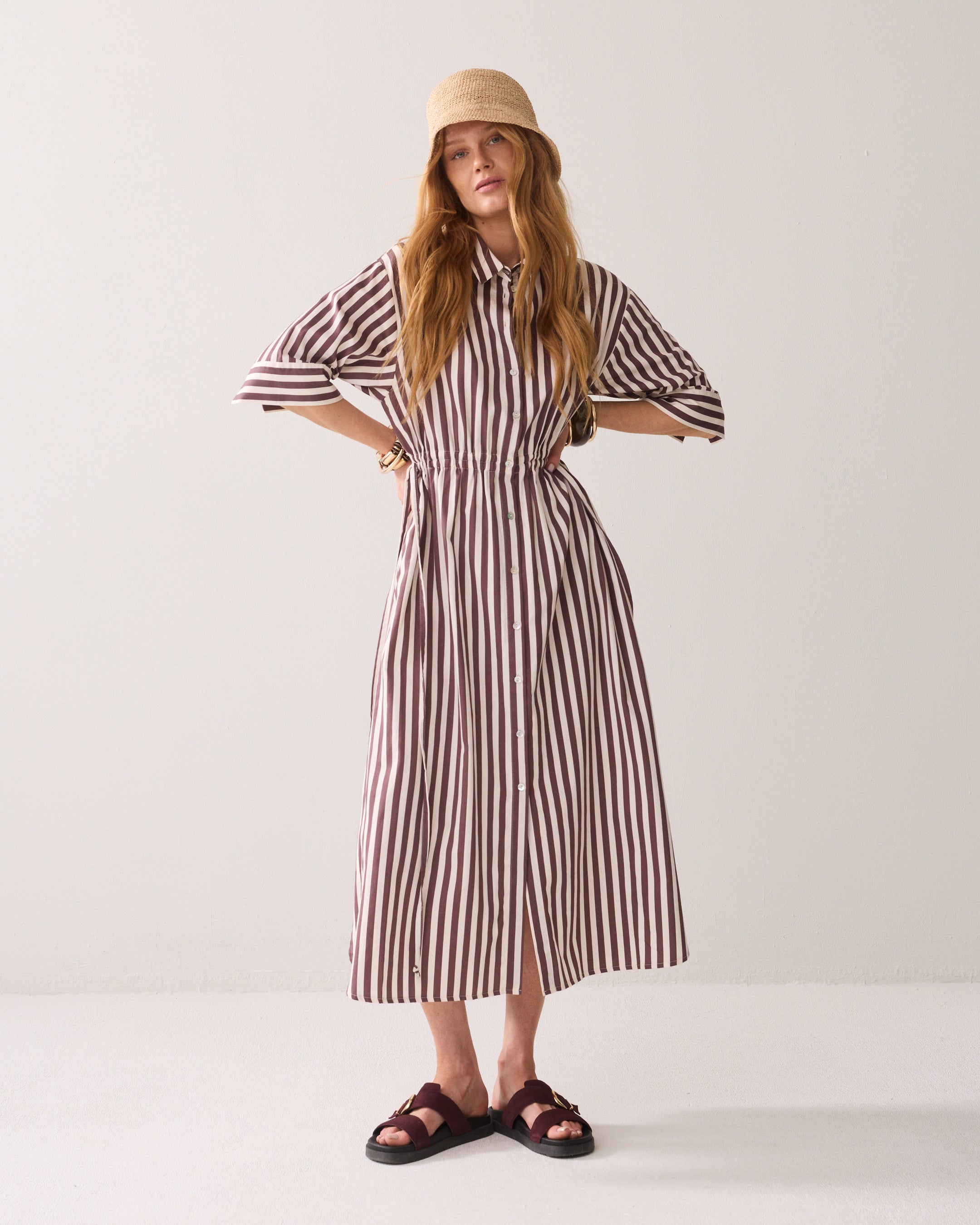 Robe A-line brodée