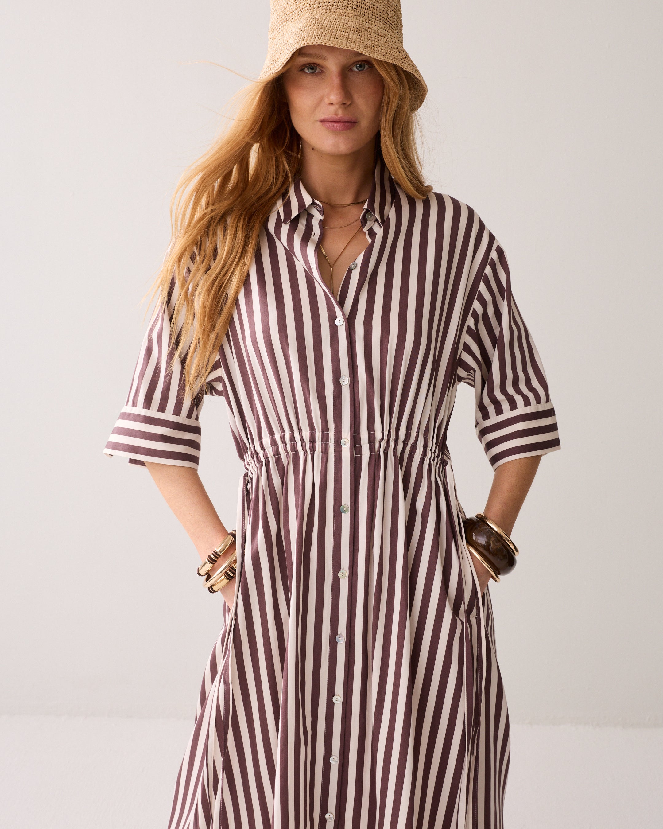 Robe A-line brodée