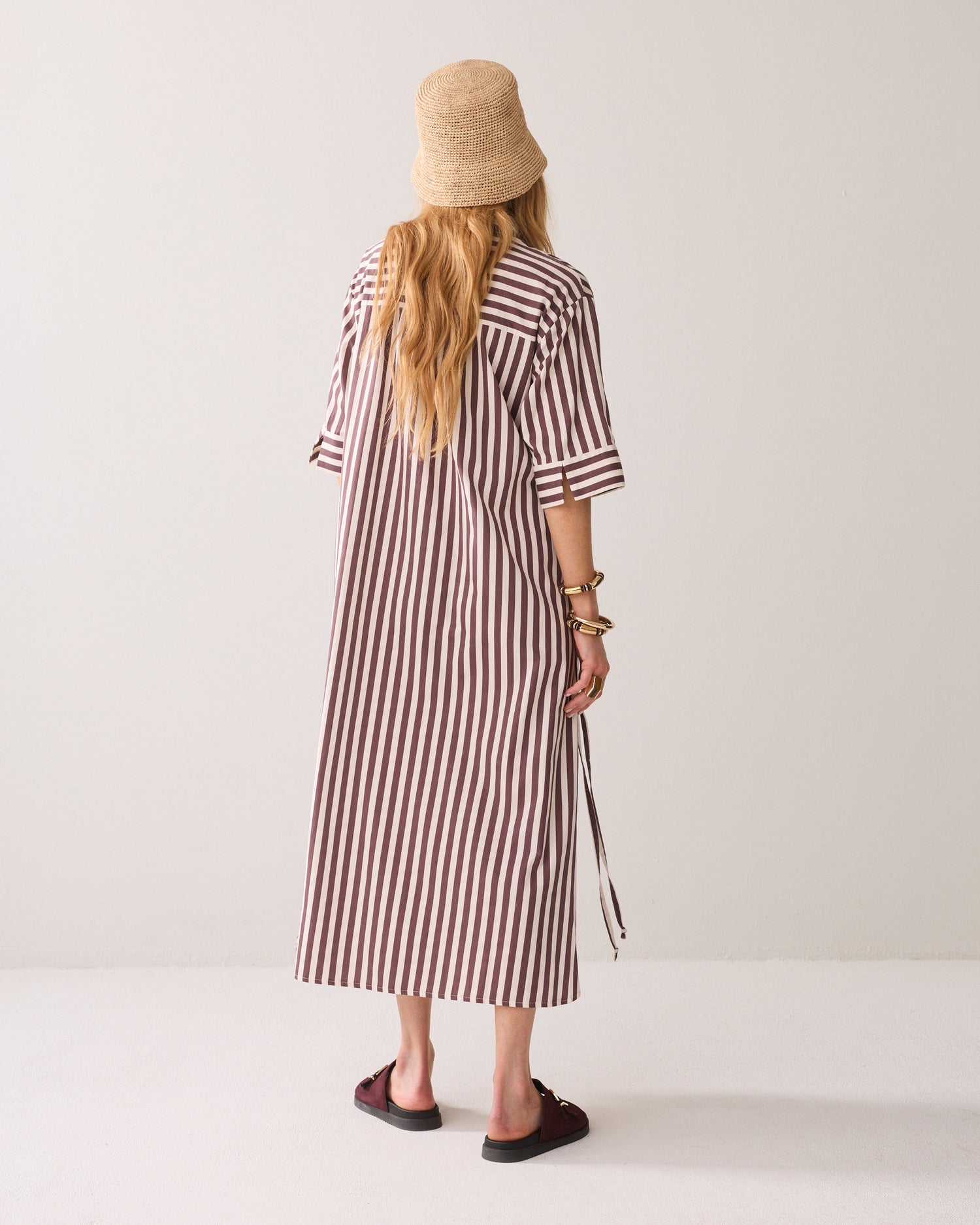 Gestreiftes Hemdblusenkleid