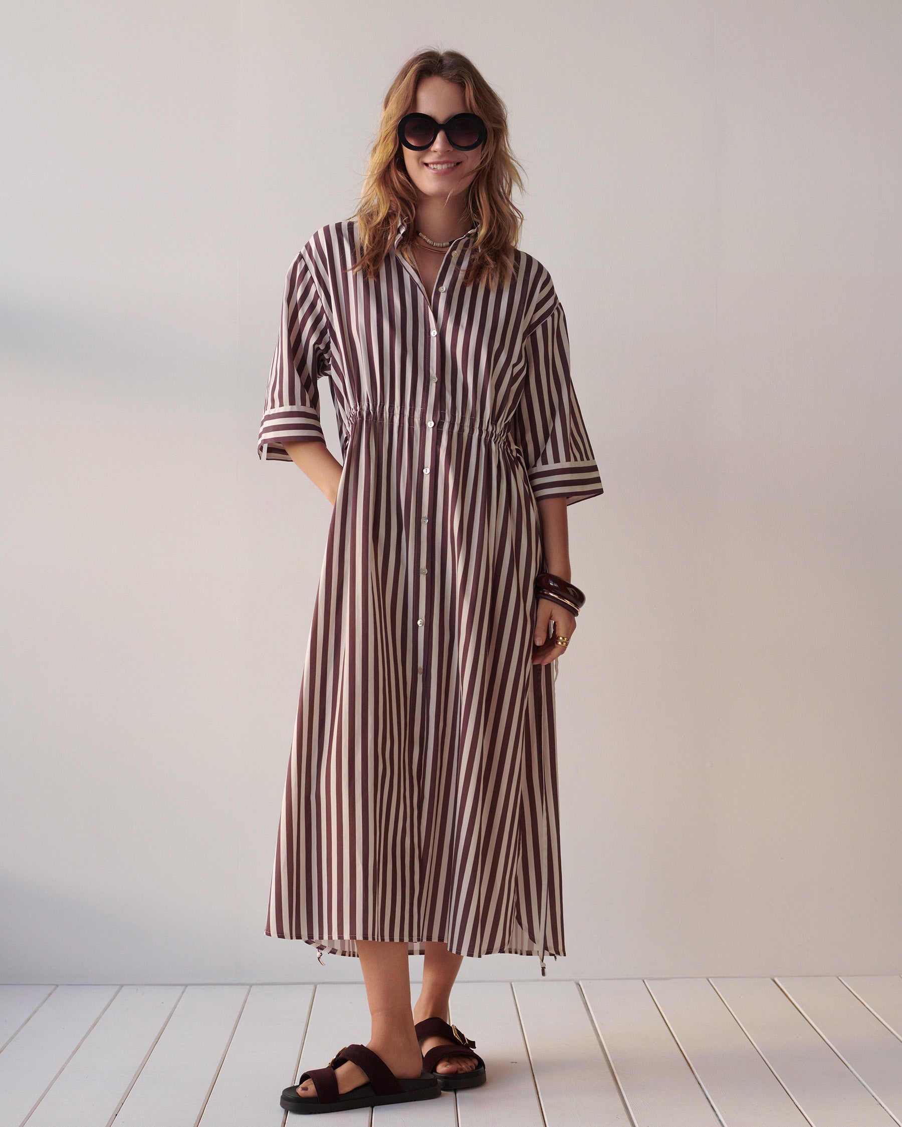 Robe A-line brodée
