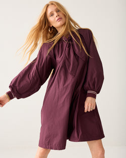 Taffeta dress with bow