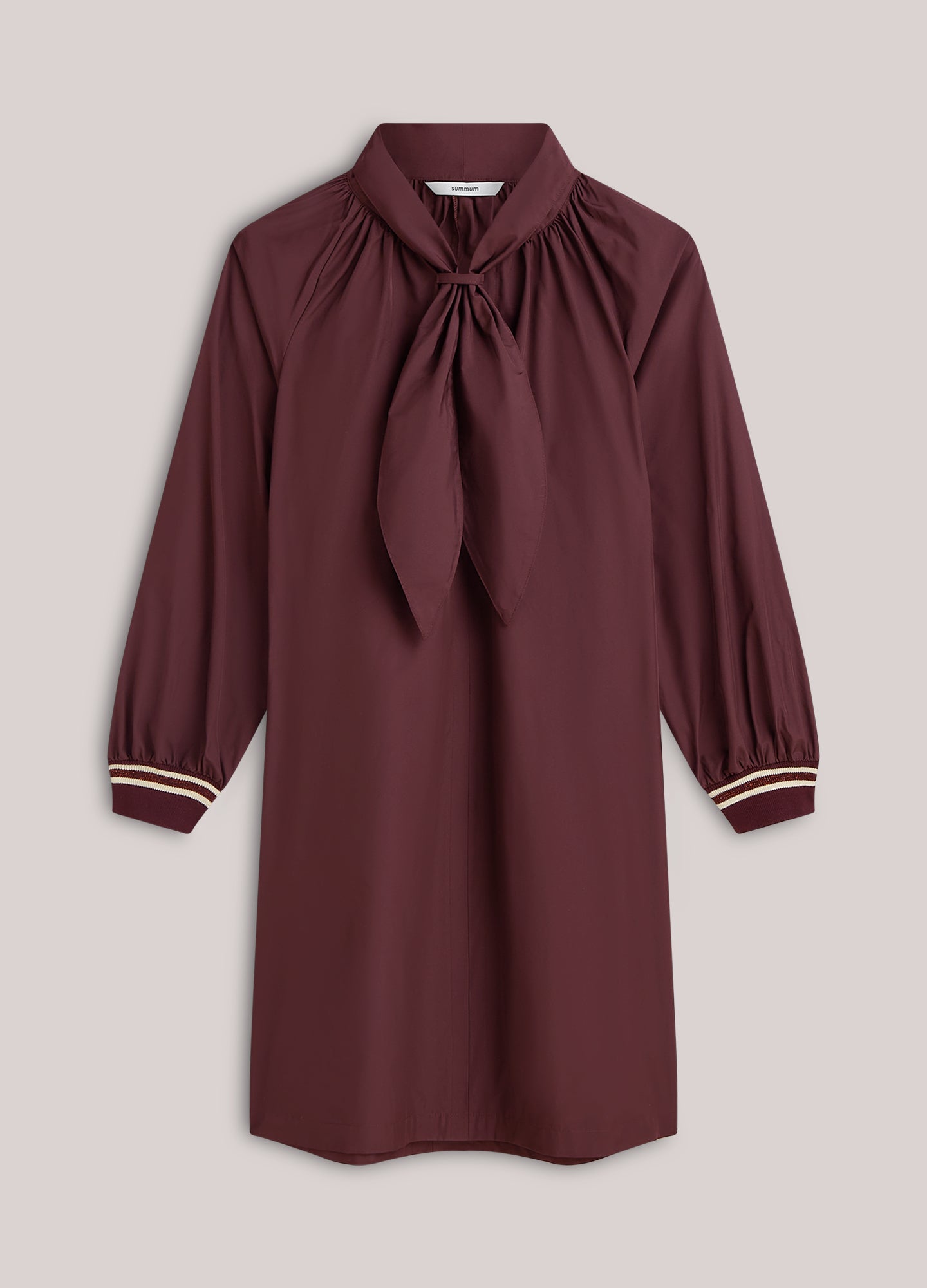 Taffeta dress with bow