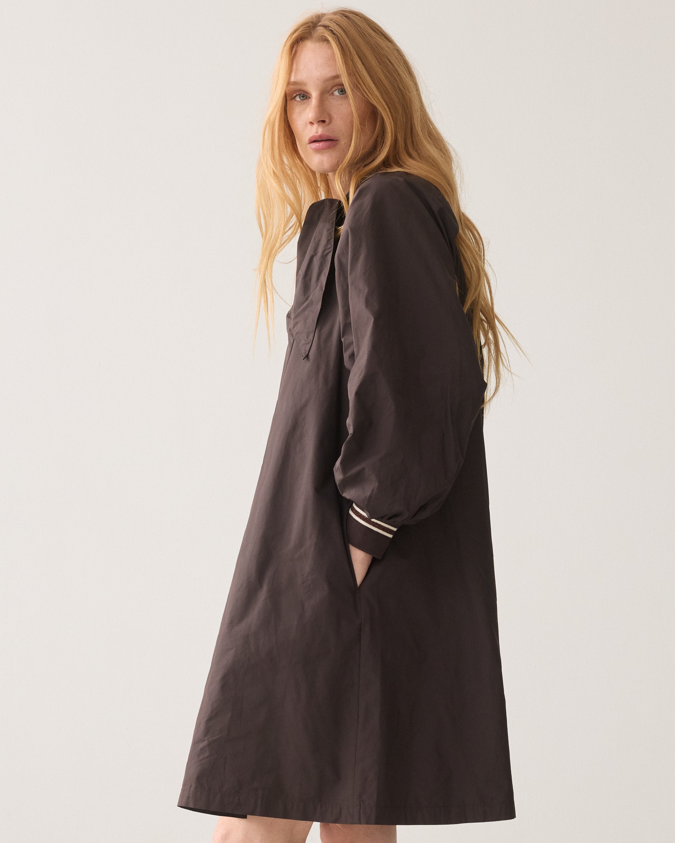 Robe avec nœud en taffetas