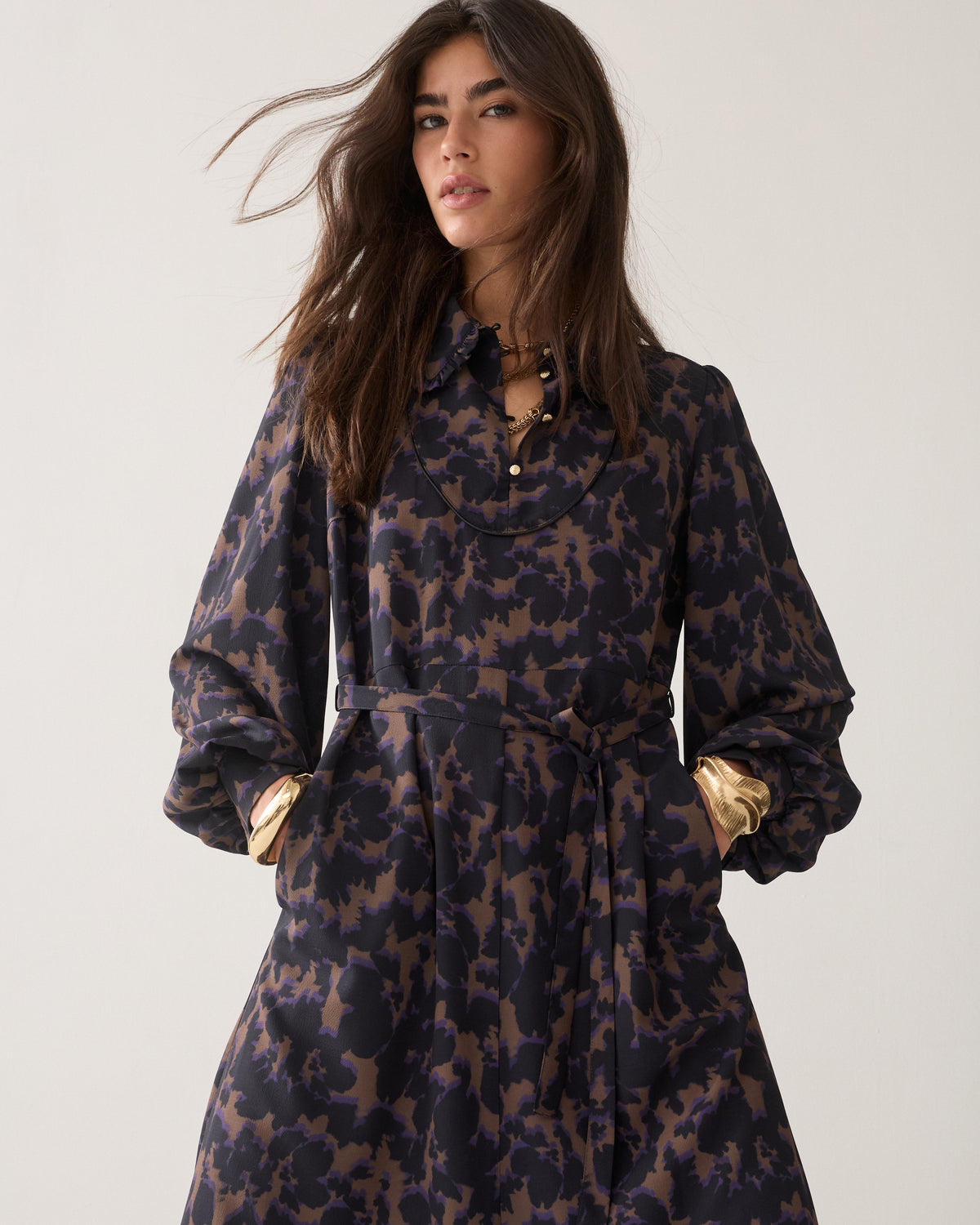 Camouflage-print dress