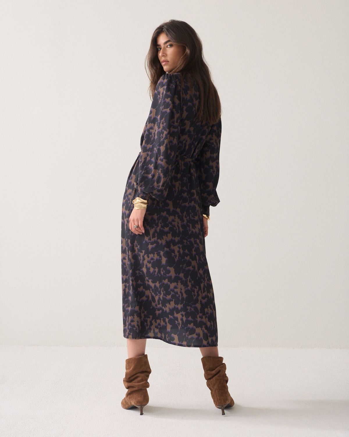 Camouflage-print dress