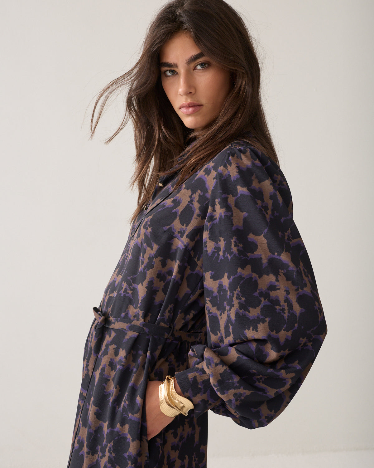 Camouflage-print dress