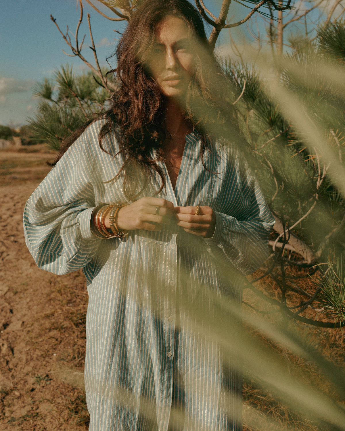 Shirtdress lurex