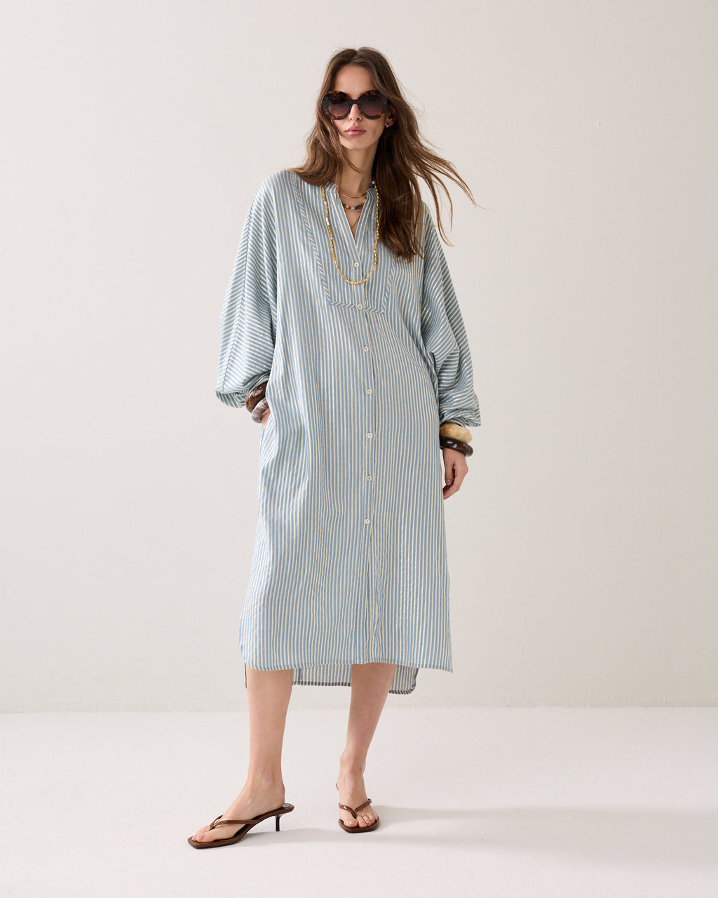 Shirtdress lurex