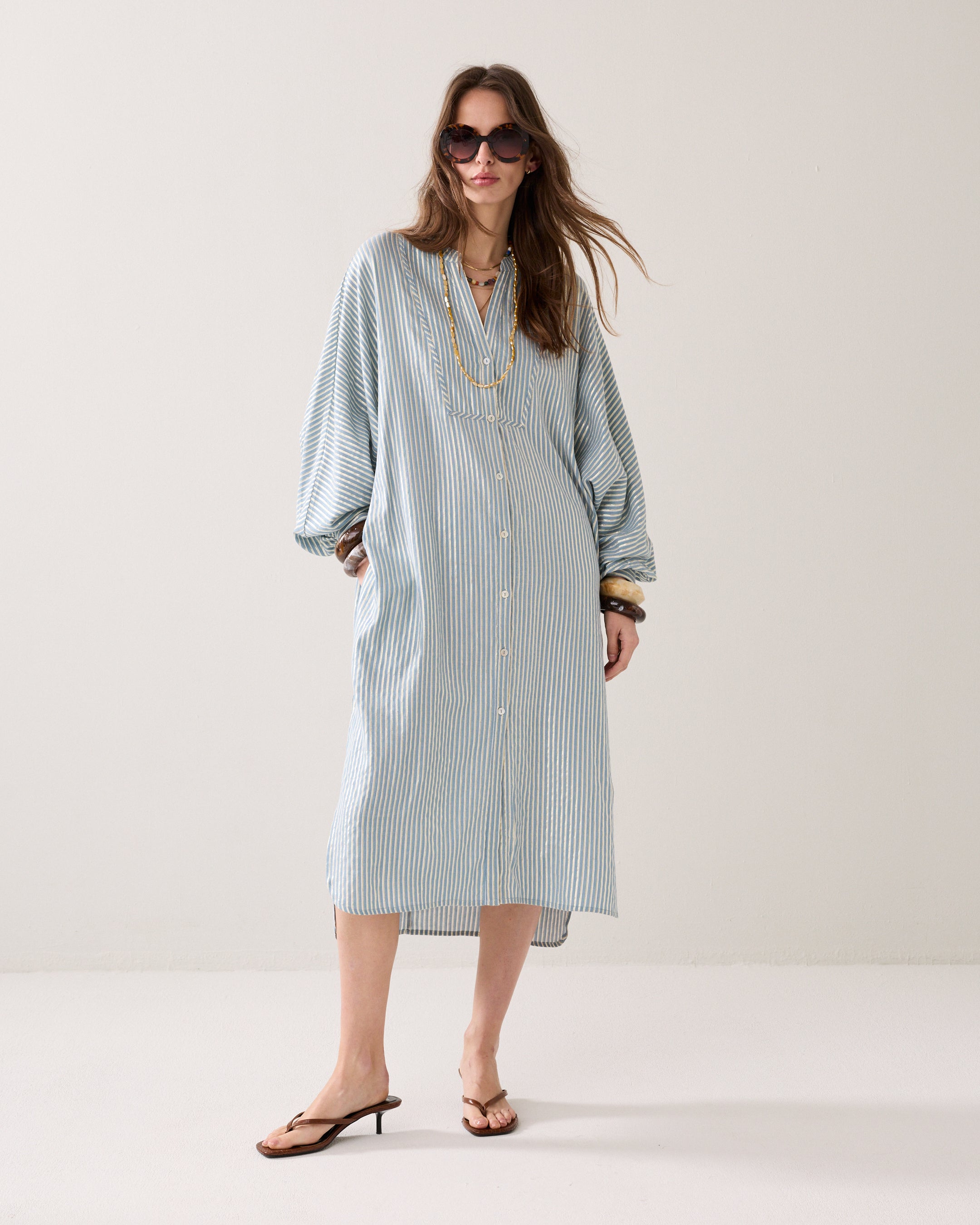 Shirtdress lurex