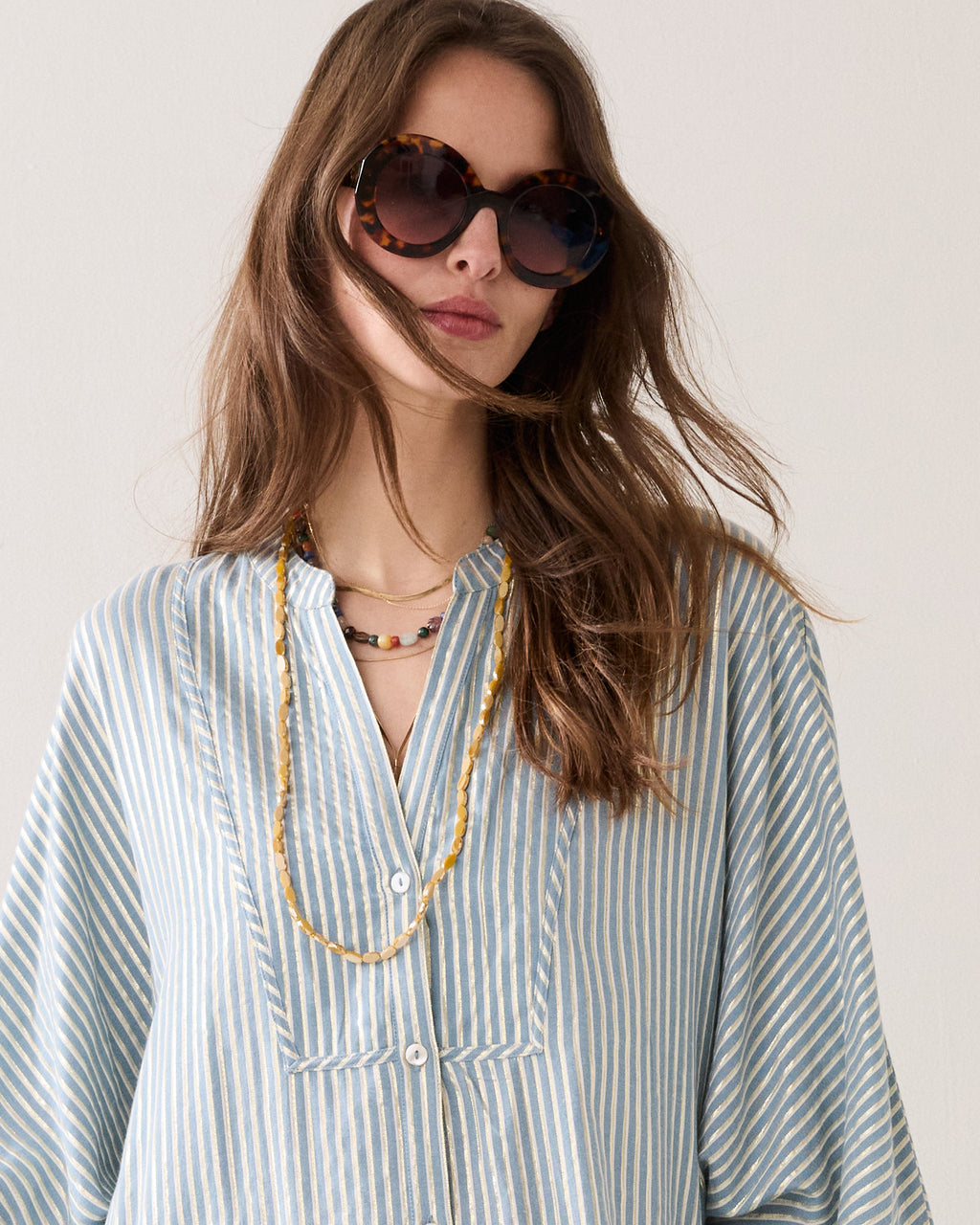Shirtdress lurex