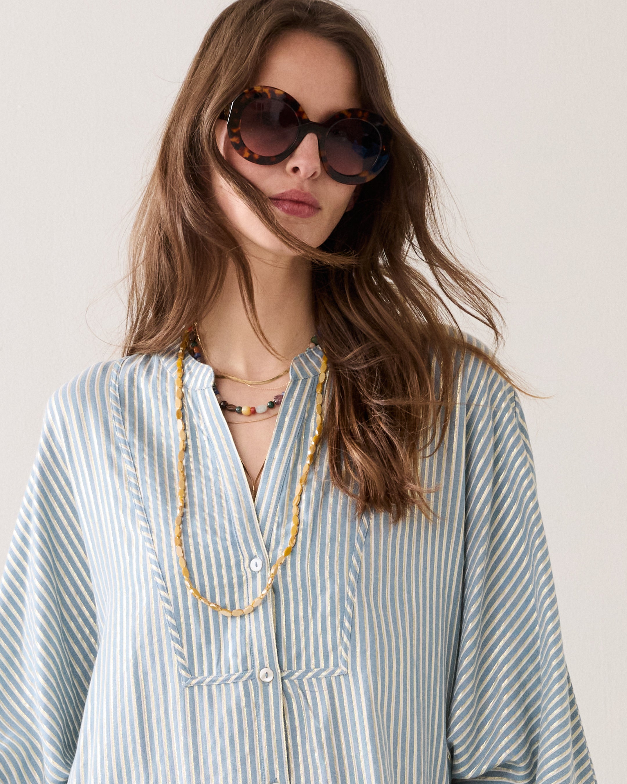 Shirtdress lurex