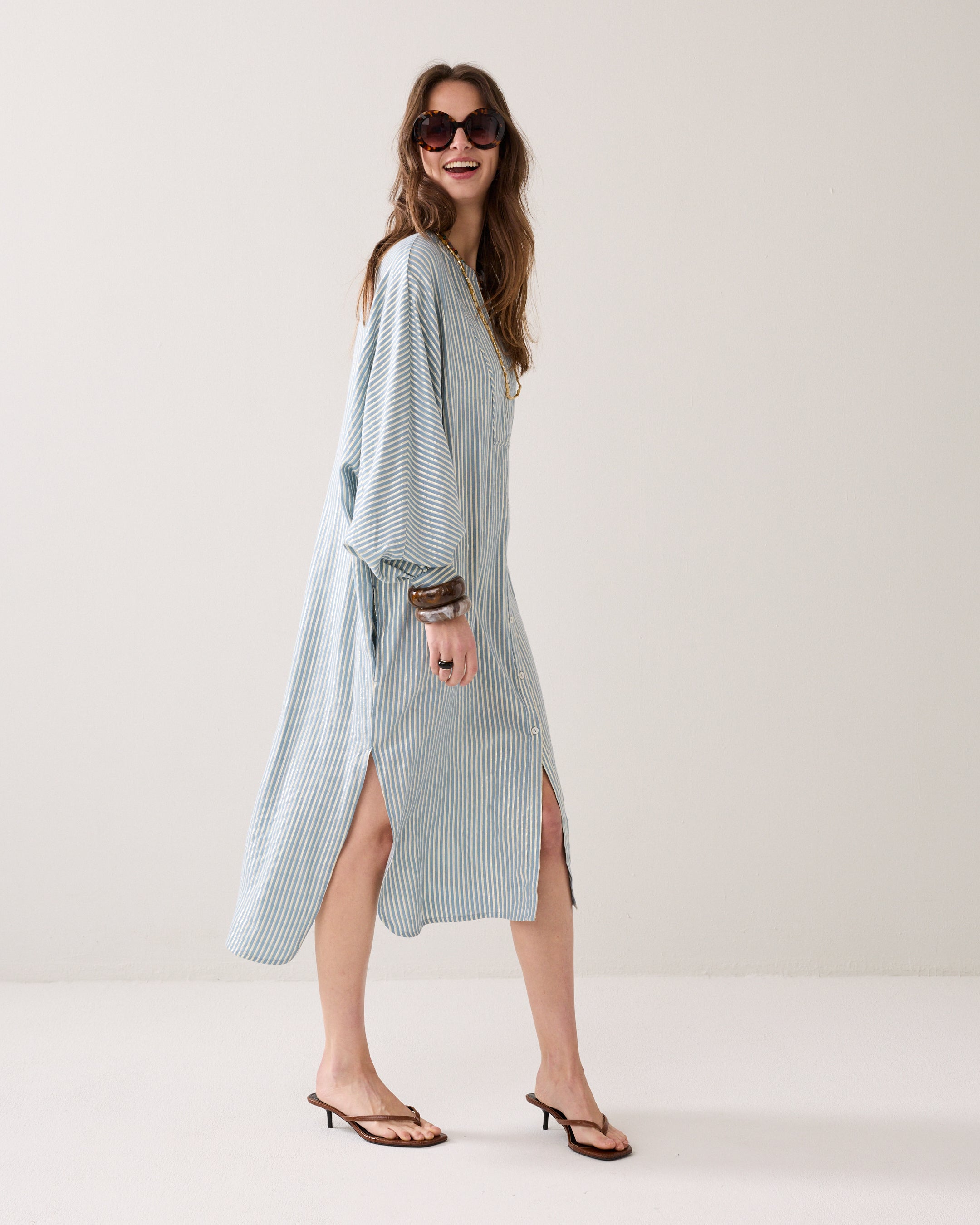 Shirtdress lurex