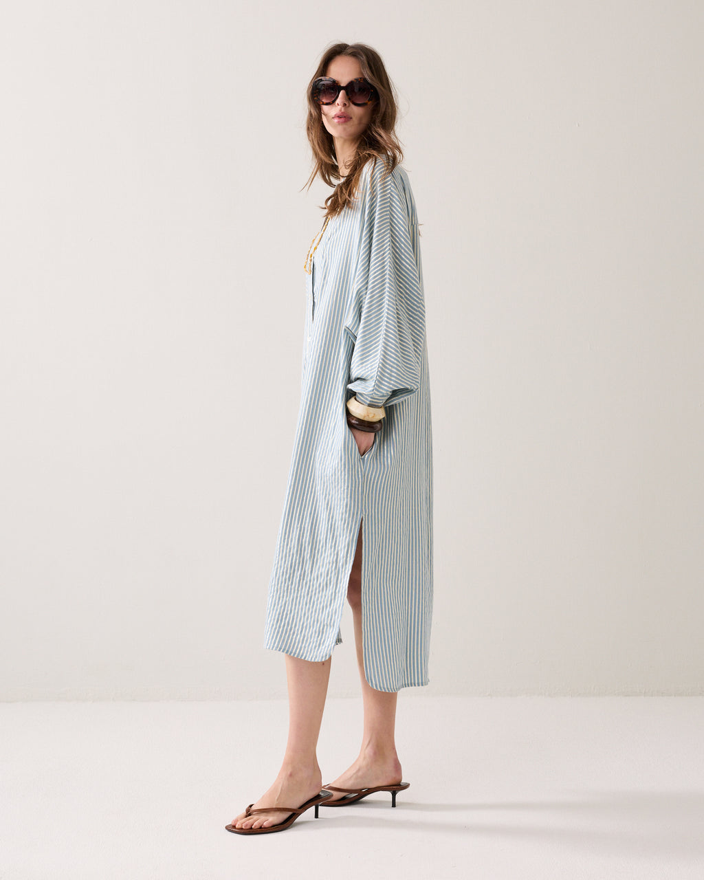 Shirtdress lurex