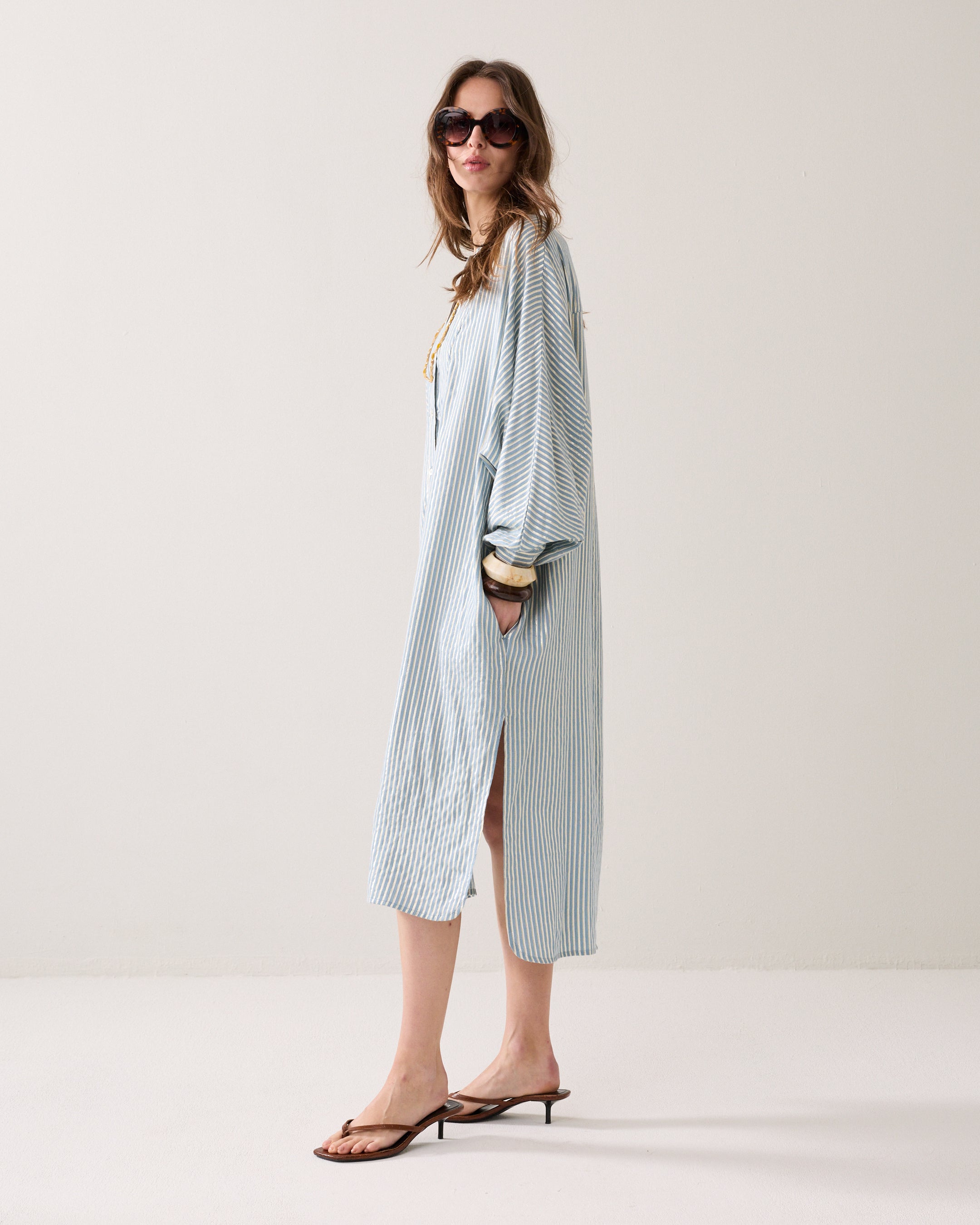 Shirtdress lurex