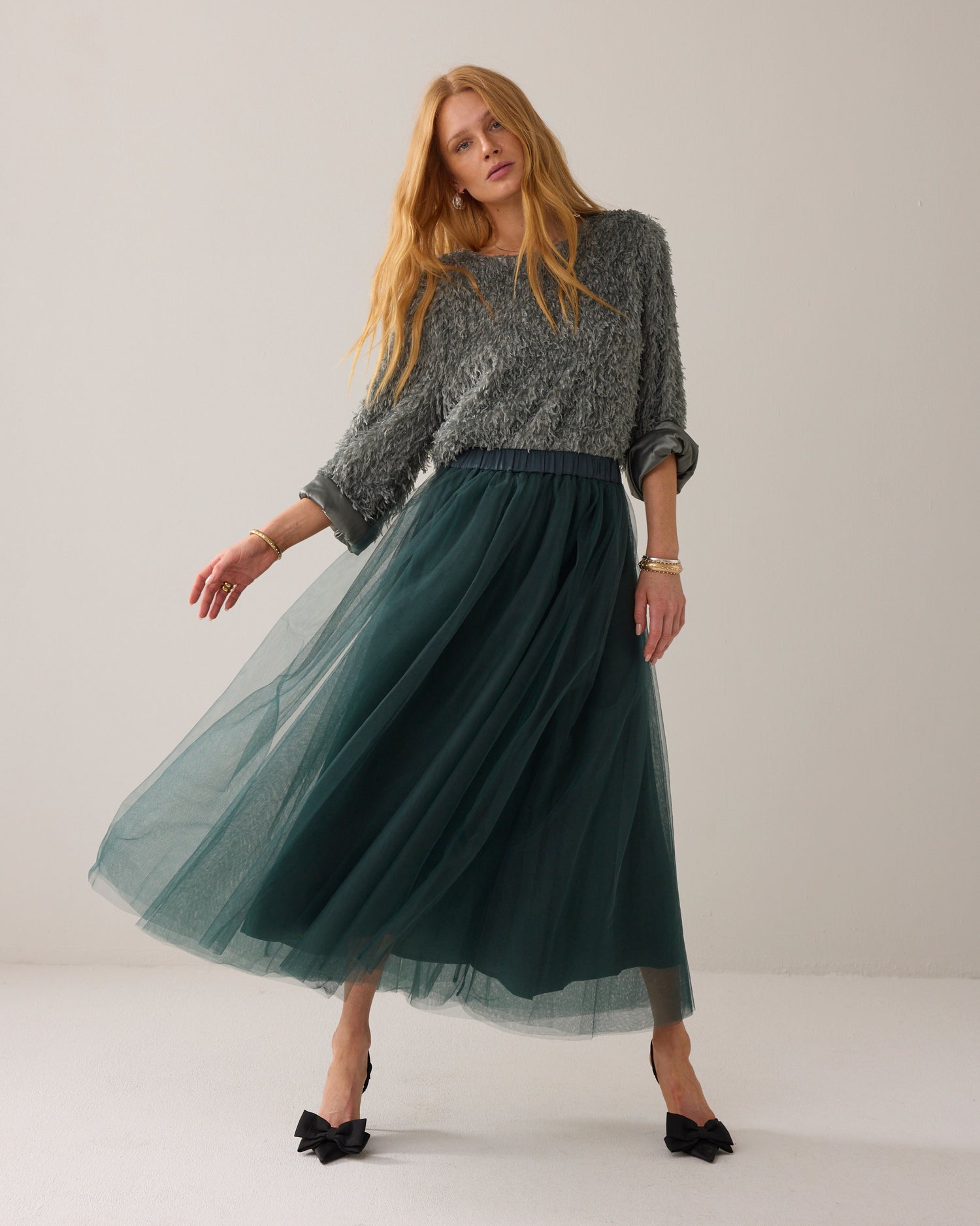 Long tulle skirt