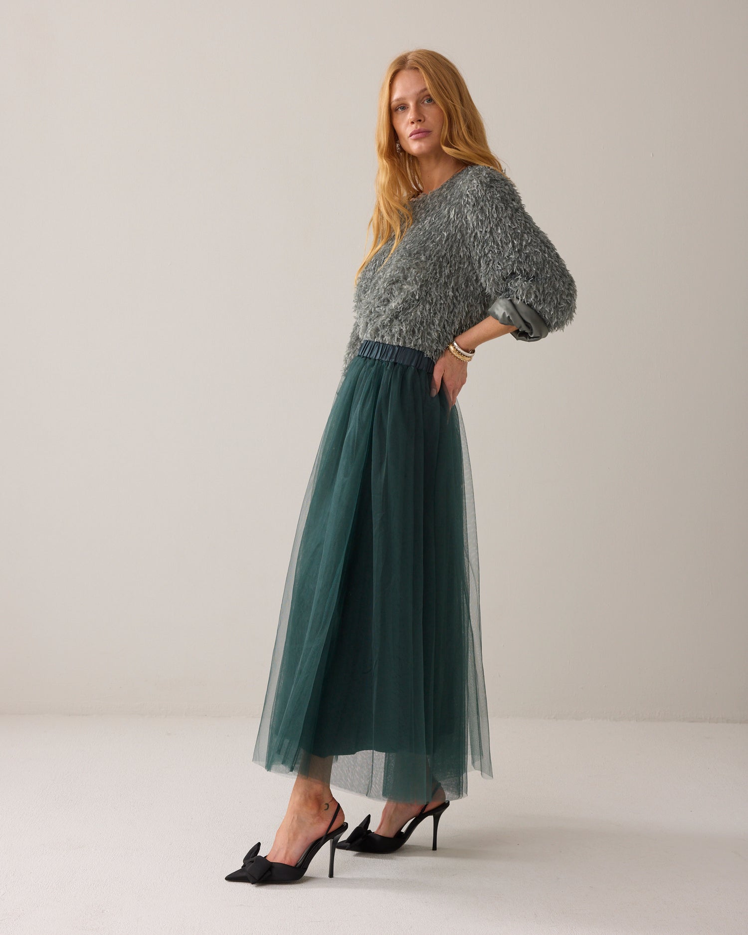 Long tulle skirt