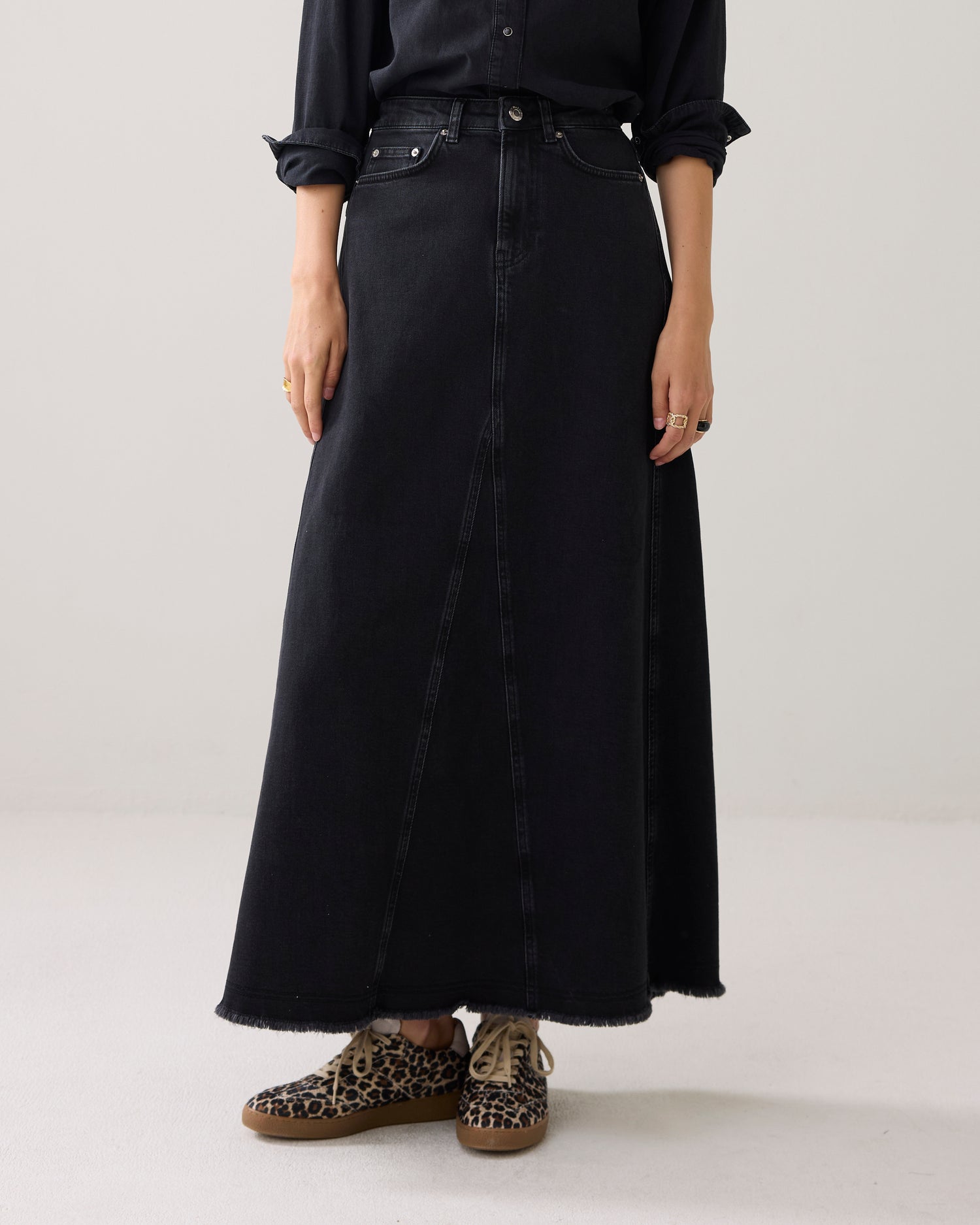 Comfortstretch denim rok