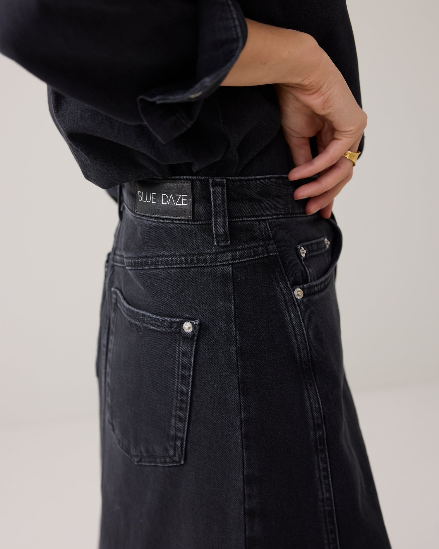 Comfortstretch denim rok