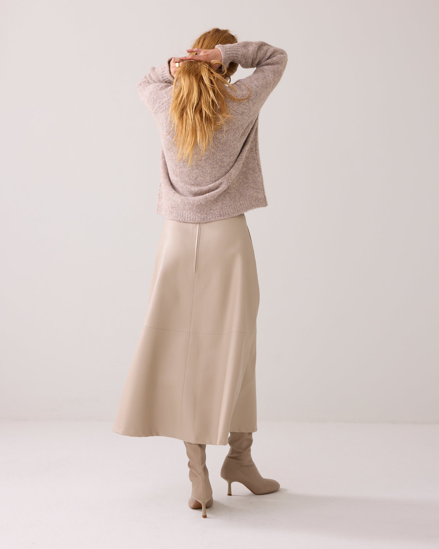 Faux leather rok