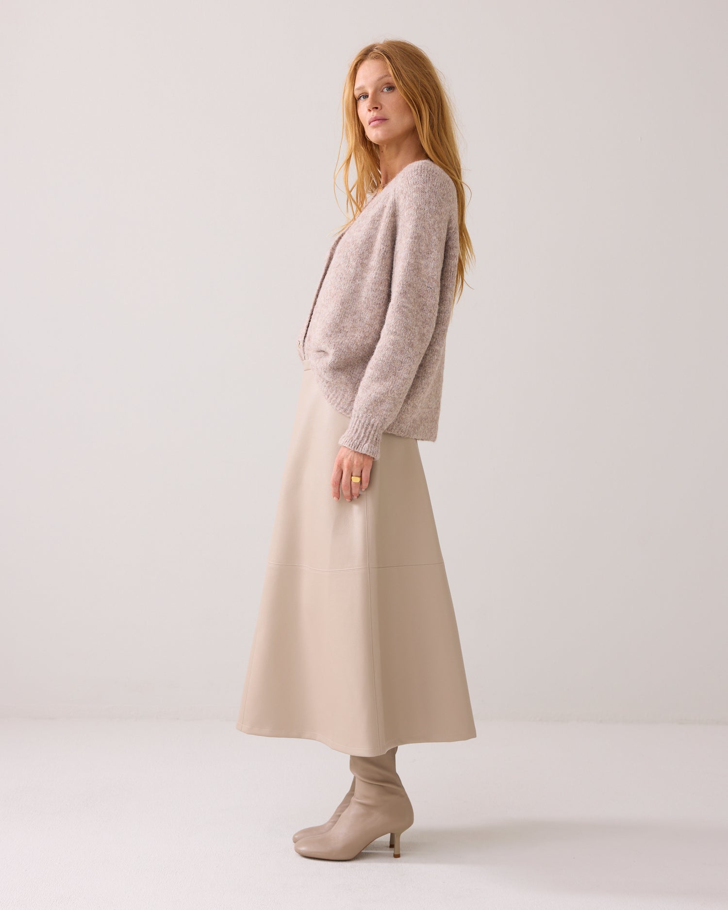 Faux leather rok