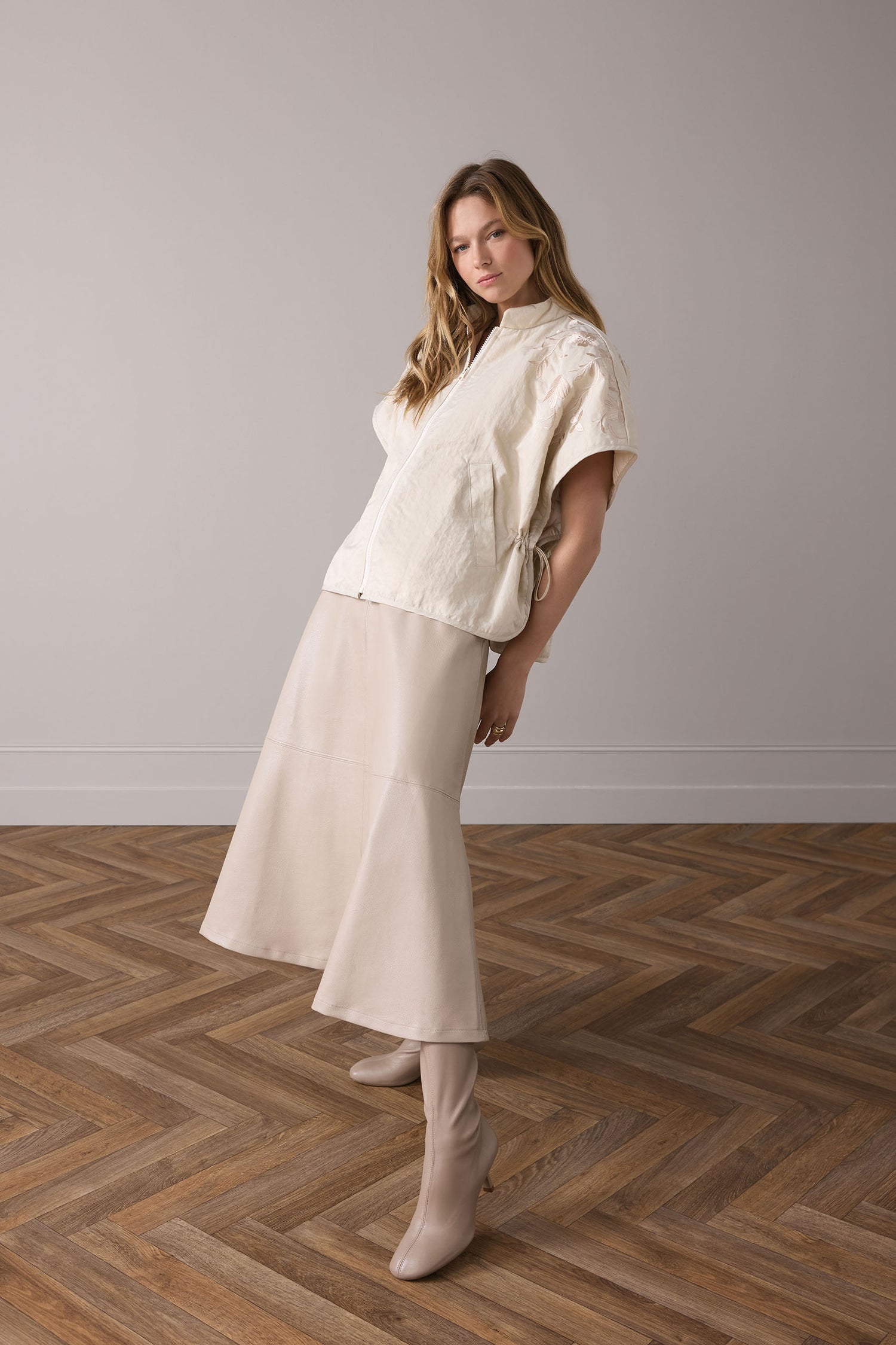 Faux leather rok