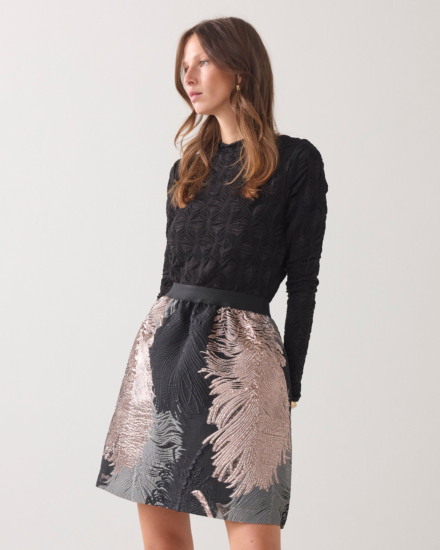 Feestelijke korte rok jacquard