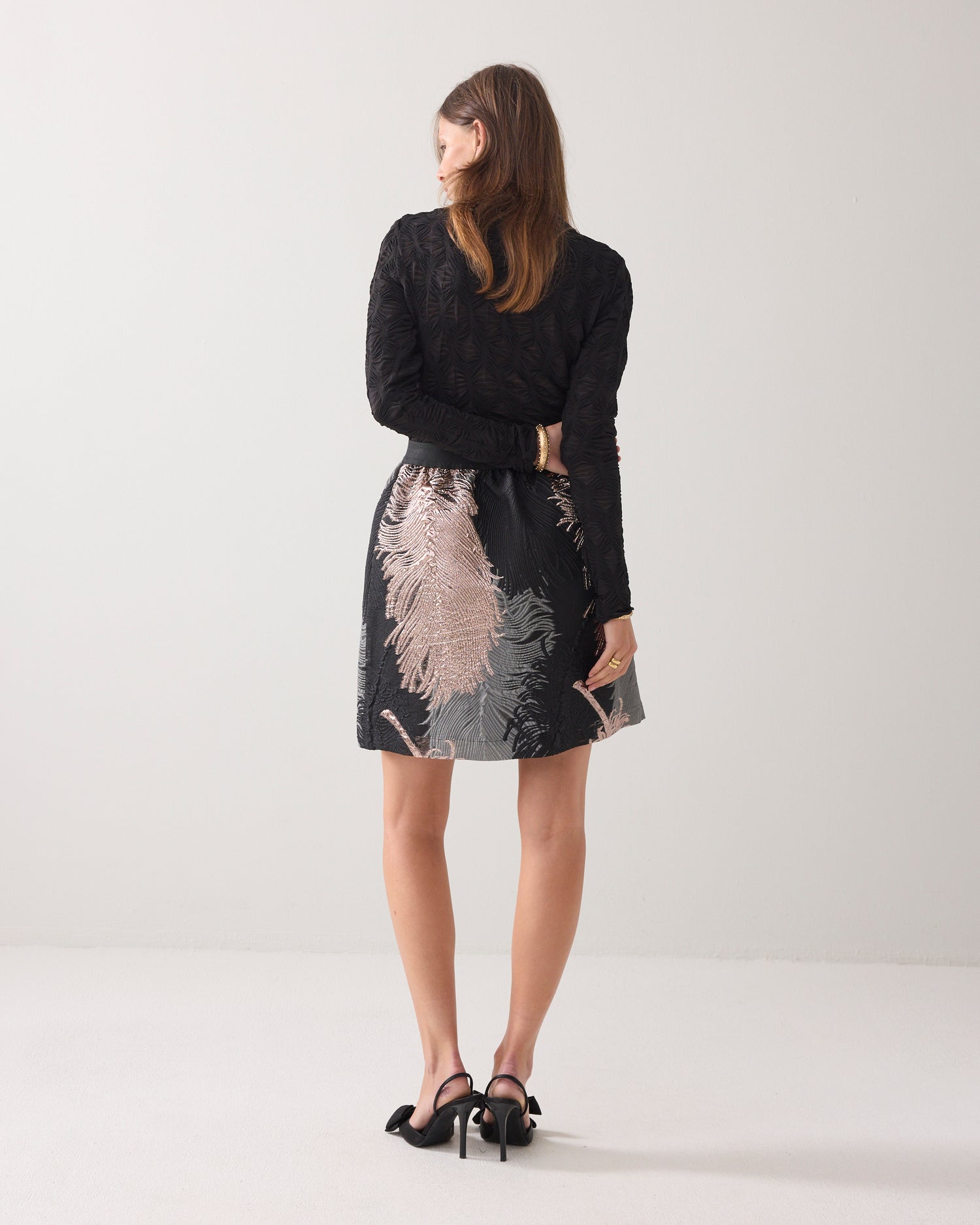 Feestelijke korte rok jacquard
