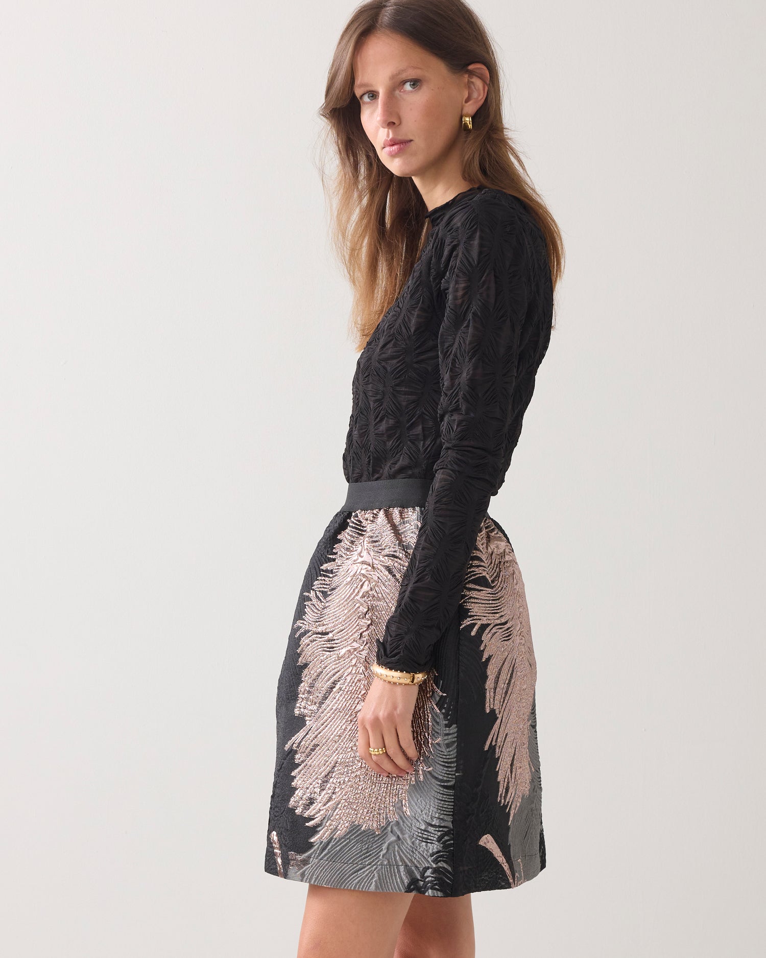 Feestelijke korte rok jacquard