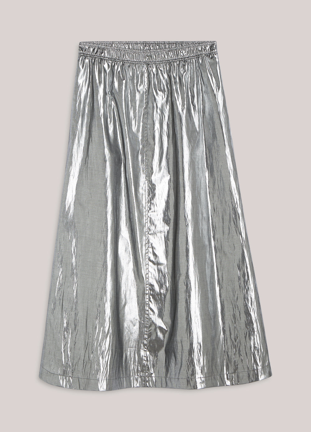 Lange rok shiny zilver