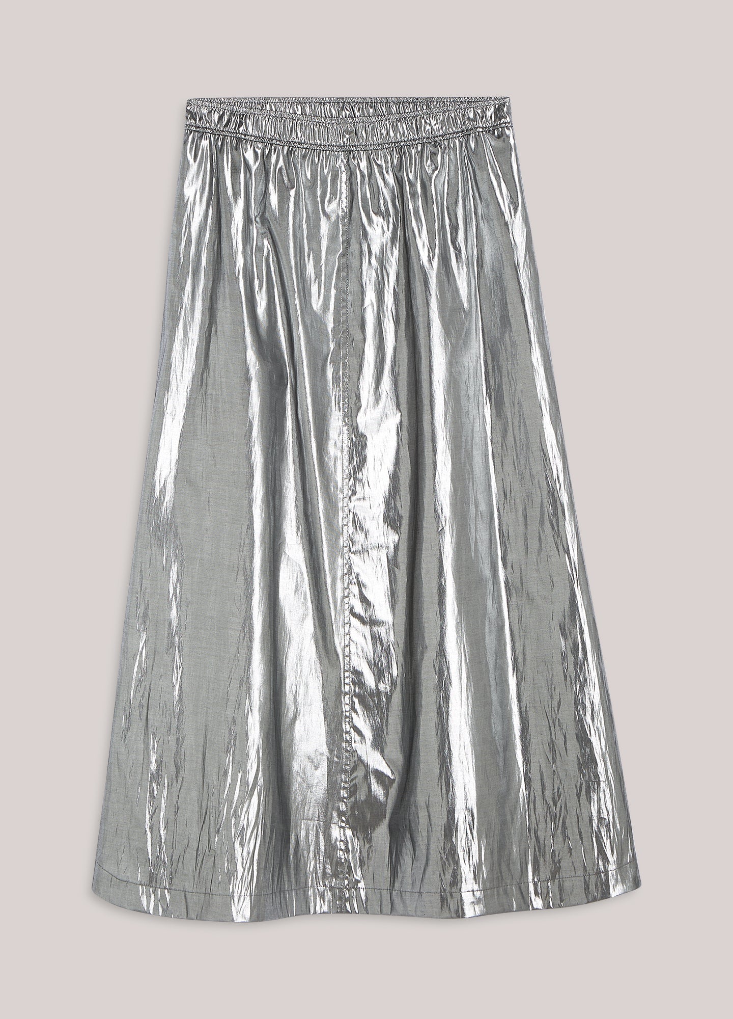 Lange rok shiny zilver