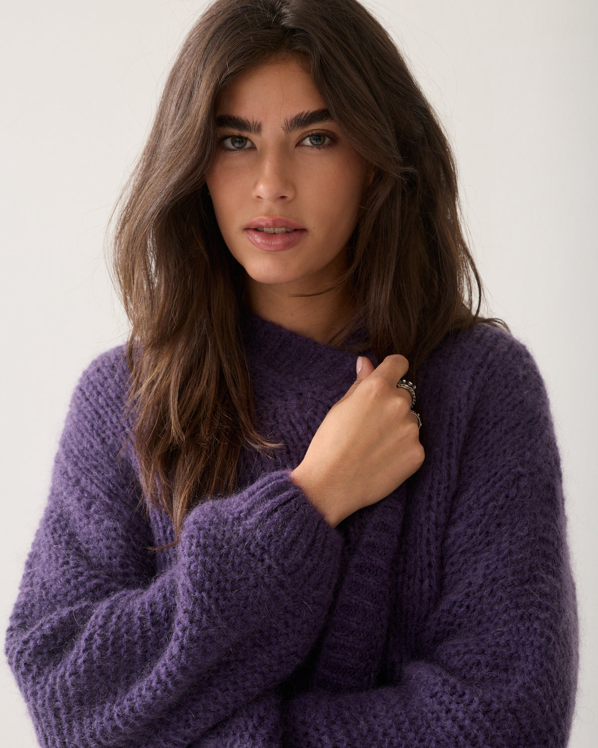 Oversized open cardigan