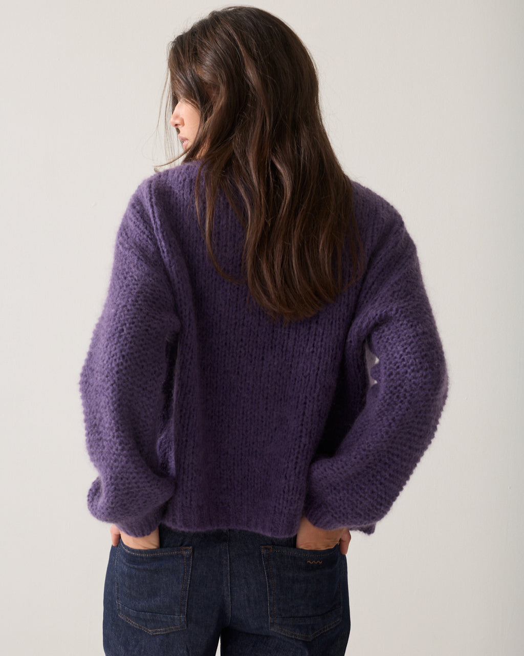 Oversized open cardigan