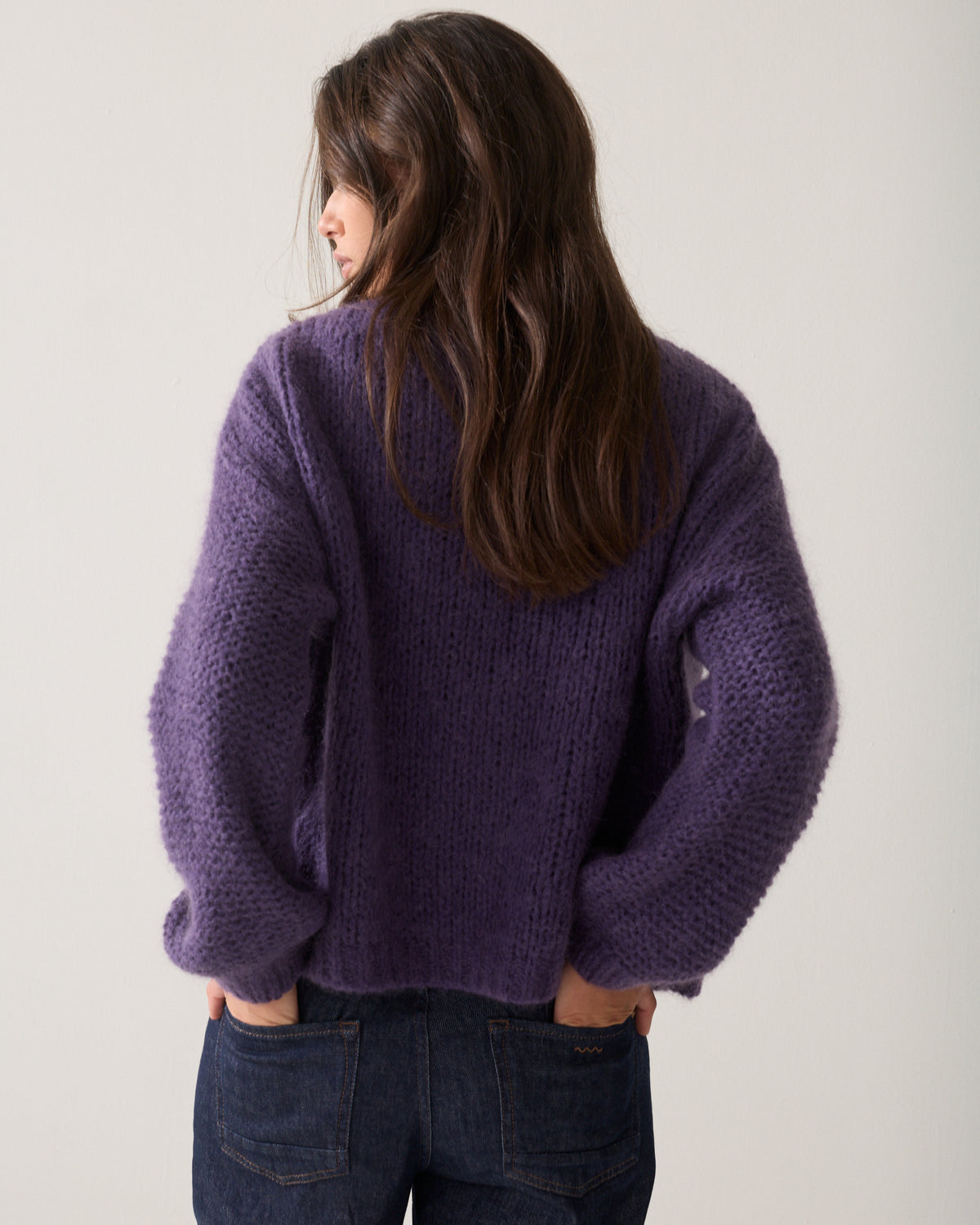 Oversized open cardigan