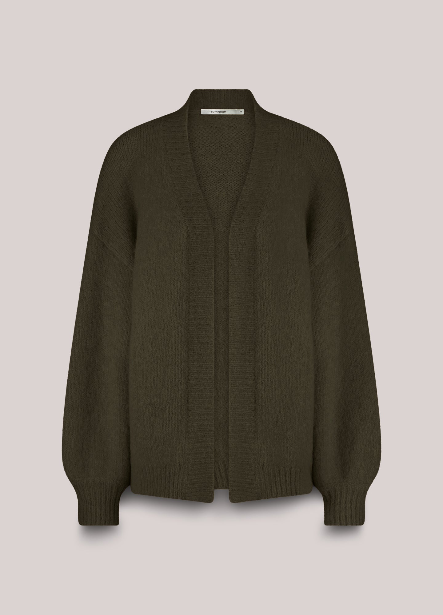 Soft cardigan with puff sleeves