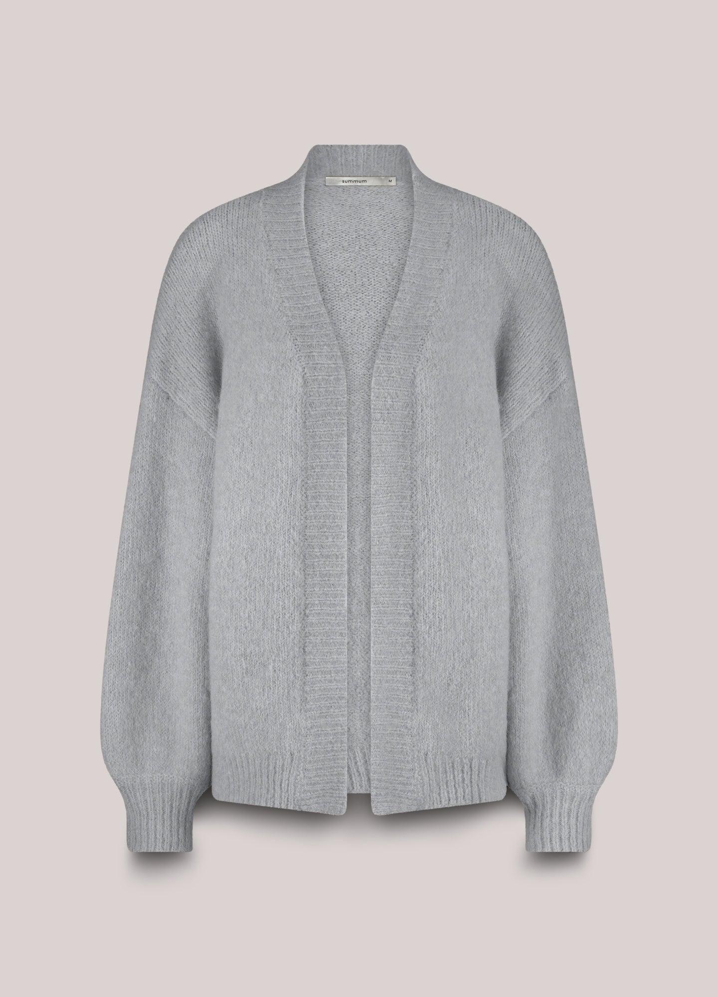 Soft cardigan with puff sleeves